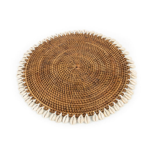 The Colonial Shell Placemat - Natural Brown