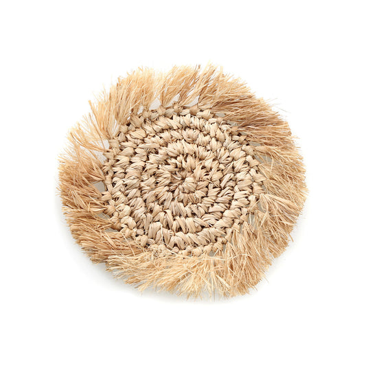 The Fringe Raffia Coaster - Natural