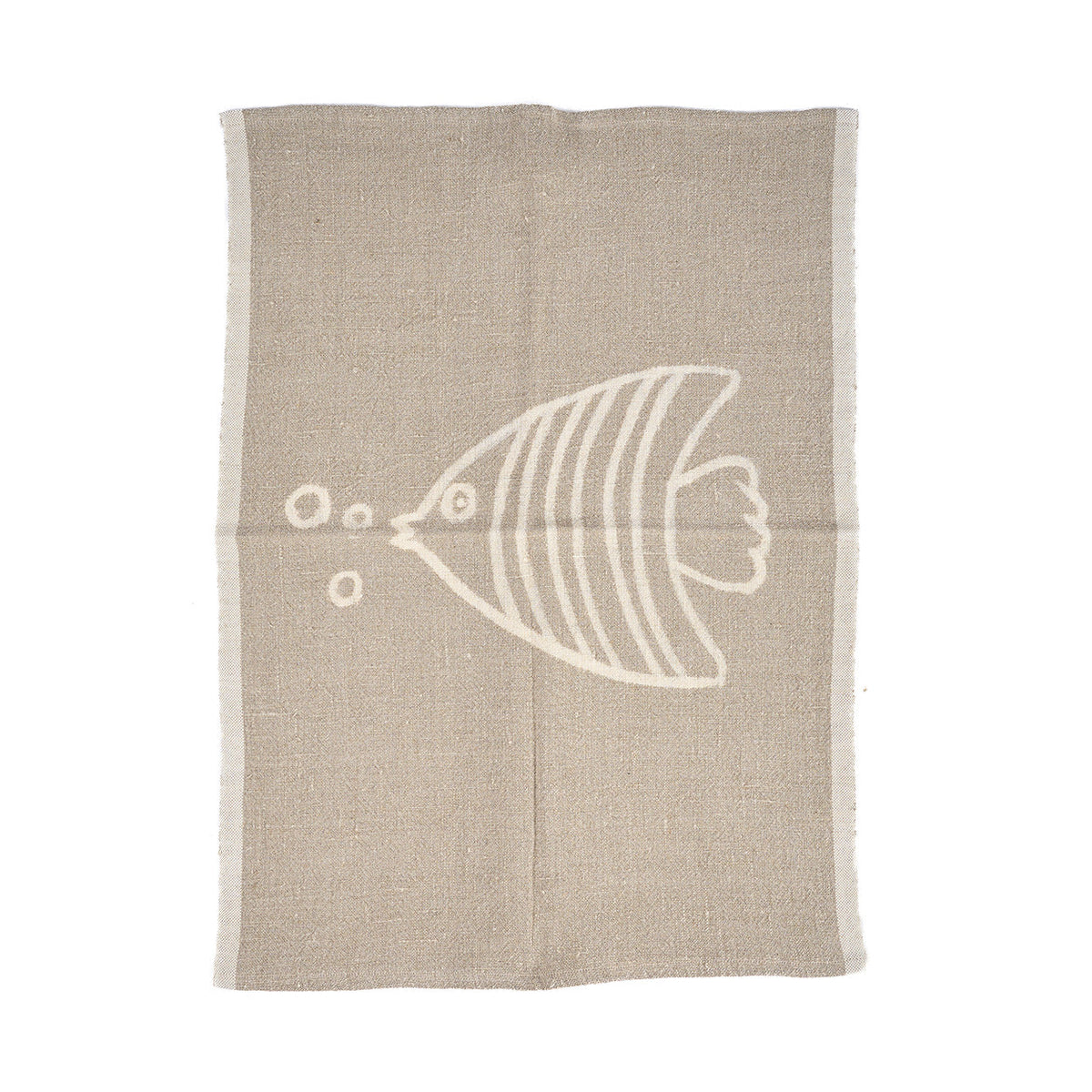The Linen Fish Kitchen Towel - Natural White - 50x70