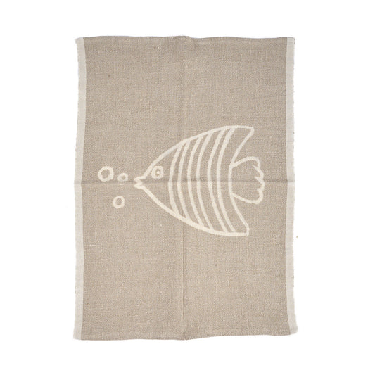 The Linen Fish Kitchen Towel - Natural White - 50x70