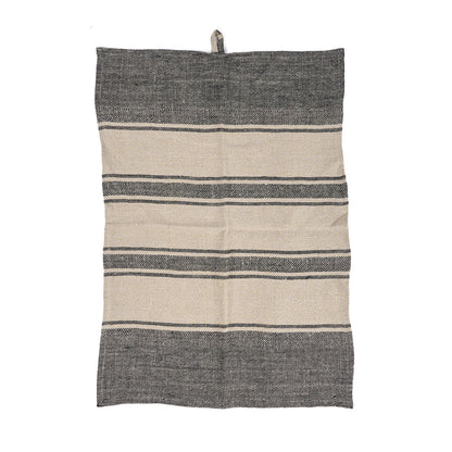 The Linen Smudge Kitchen Towel - Natural Black - 50x70