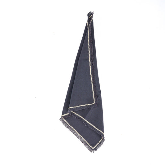 The Tuscany Napkin - Black Natural - 45x45