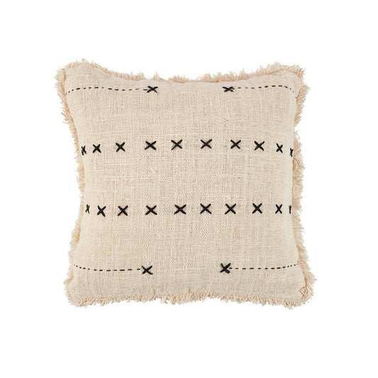 The French Kiss Cushion Cover - Natural Black