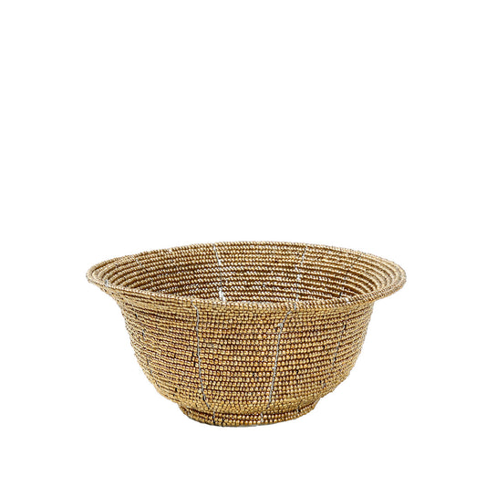 The Beaded Bowl Low - Gold - S