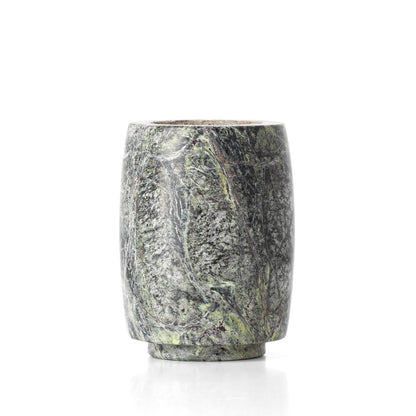 The Bidasar Marble Candle Holder - Green - High