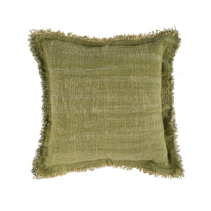 The Jungle Fringe Cushion Cover - Green