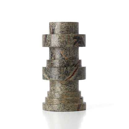 The Bidasar Marble Totemic Candle Holder - Green