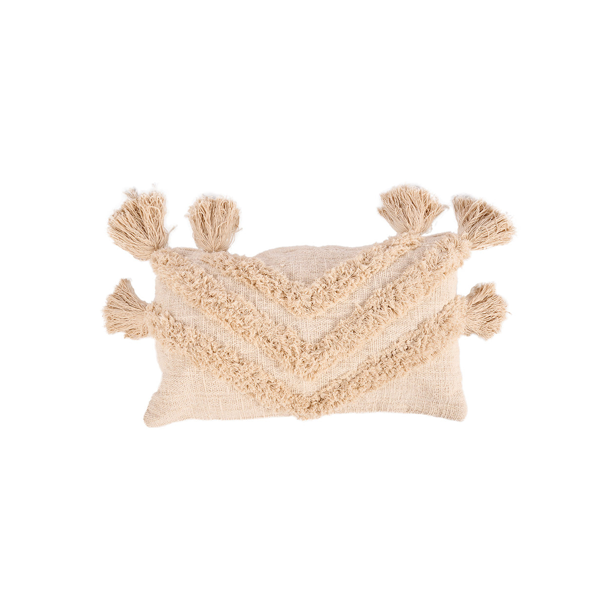 The Nomad Tassel Cushion Cover - Cream