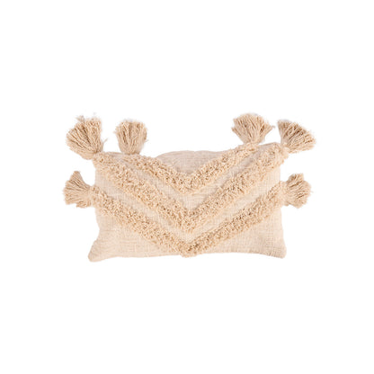 The Nomad Tassel Cushion Cover - Cream