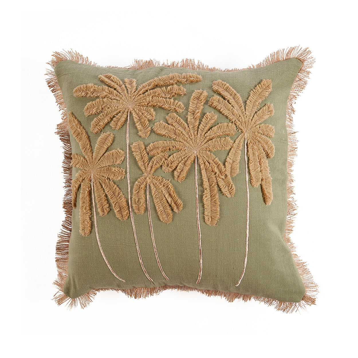 The Tropical Breeze Cushion Cover - Forest Green