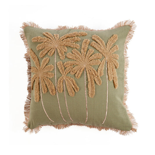 The Tropical Breeze Cushion Cover - Forest Green