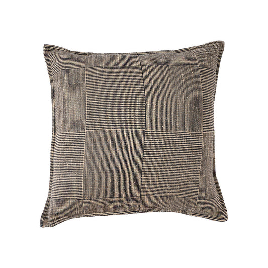 The Bloc Party Cushion Cover - Black Natural - 50x50