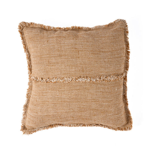 The Sahara Fringe Cushion Cover - Natural Brown - 50x50