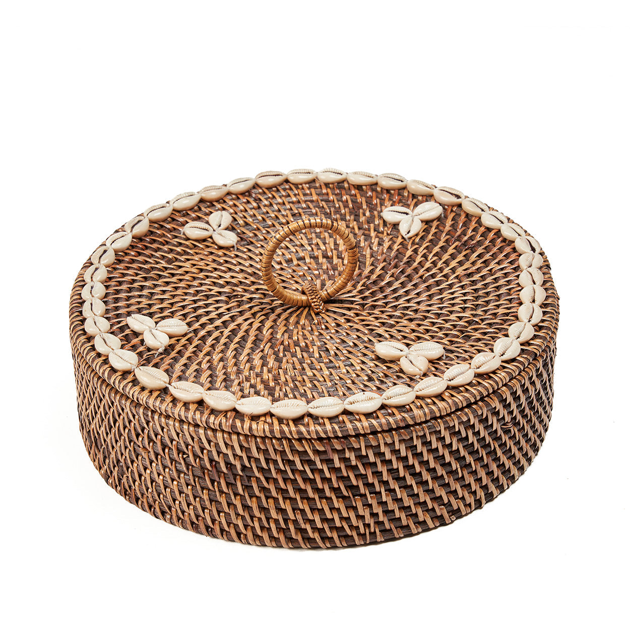 The Rattan Compartment Basket - Natural Brown