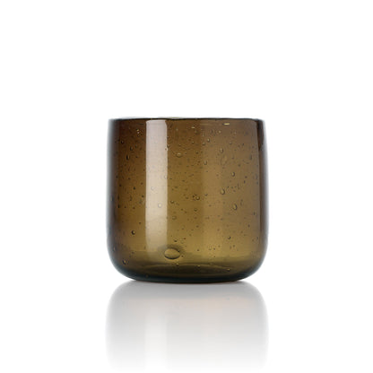The Éclat Cognac Candle Holder - Smoky Brown