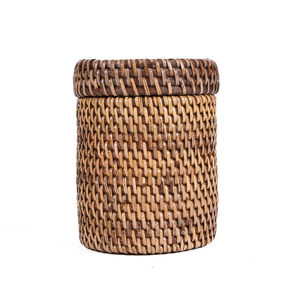 The Rattan Canister - Natural Brown