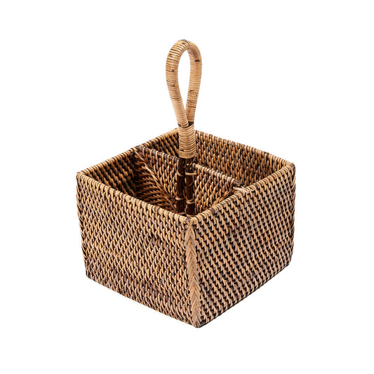 The Rattan Cutlery Caddy N°2 - Natural Brown