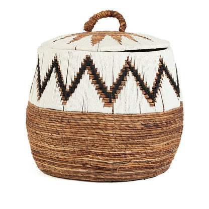 The Little Bay Beach Basket - Natural White - L