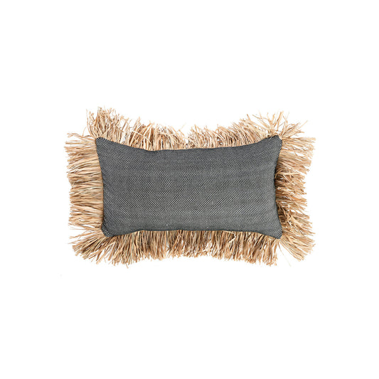 The Cotton Bonita Cushion Cover - Natural Black - 30x50