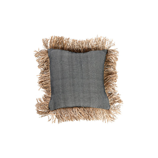 The Cotton Bonita Cushion Cover - Natural Black - 40x40