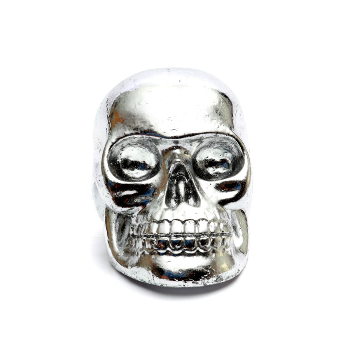 The Resin Skull Head Silver M