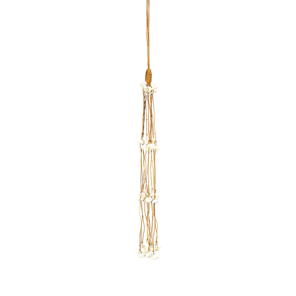 The Long Shell Tassel - White
