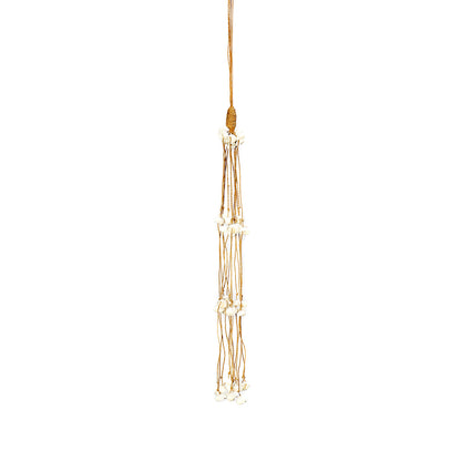 The Long Shell Tassel - White