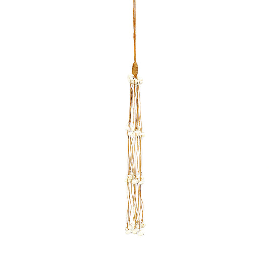 The Long Shell Tassel - White