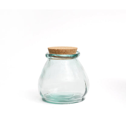 The Belly Glass Pot - Blue - S