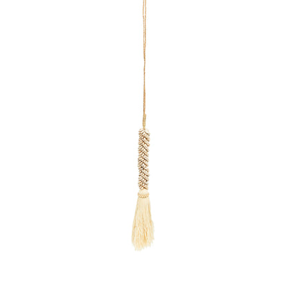 The Cowrie & Cotton Tassel - Natural