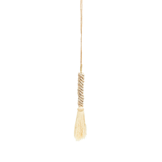 The Cowrie & Cotton Tassel - Natural