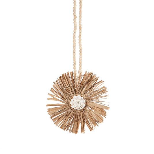 The Raffia Flower Tassel - Natural