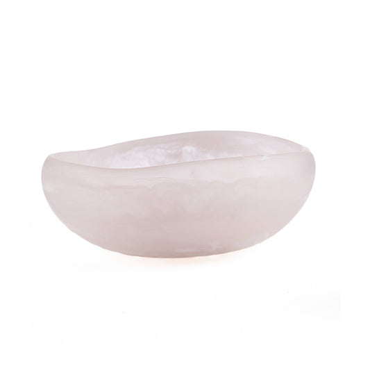 The Resin Organic Bowl - Pink White - L