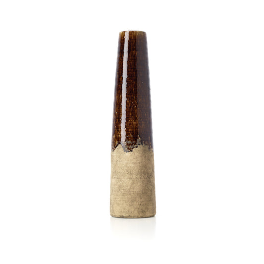 The Amber Cone Vase - Concrete Brown - L