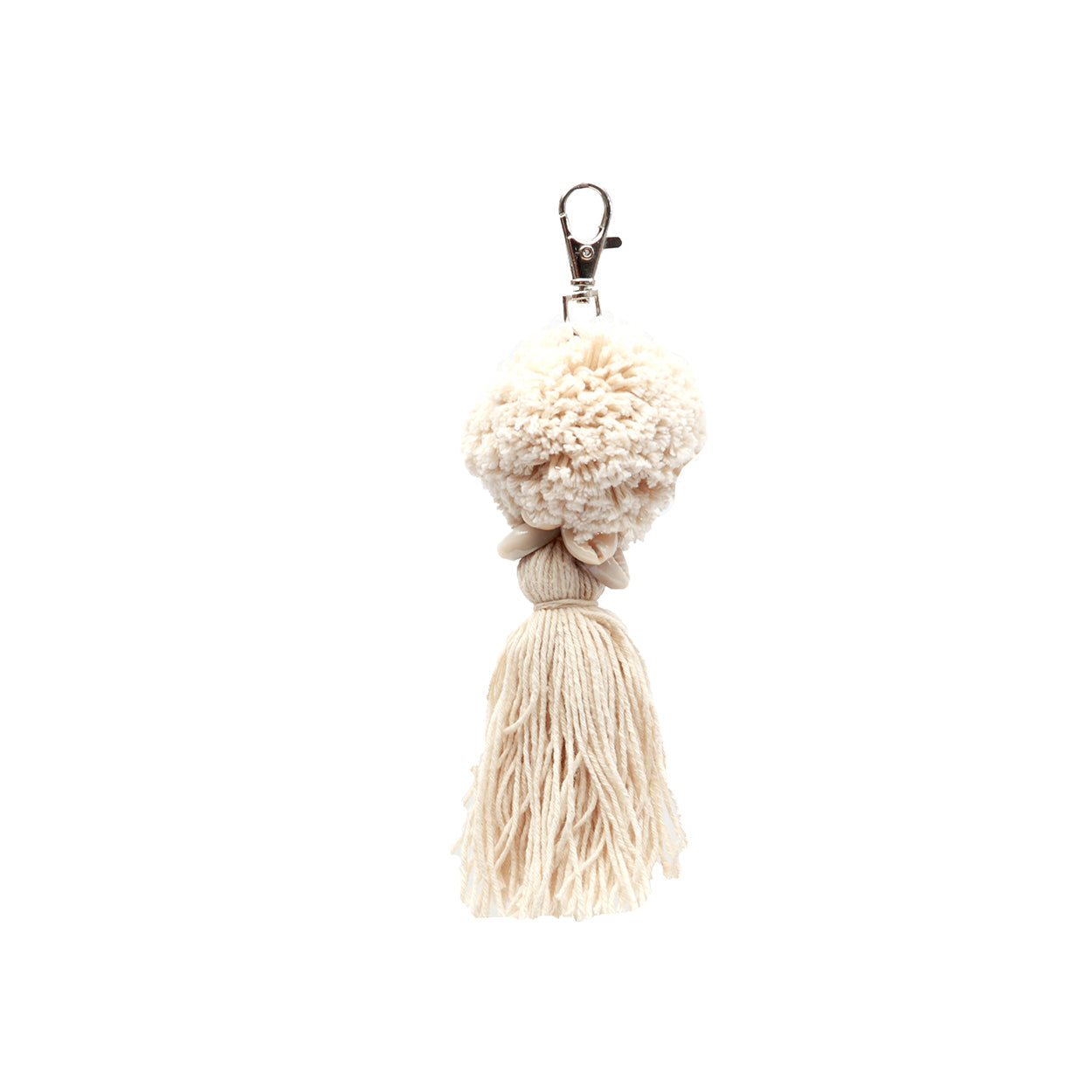 The Pompom Keychain - White