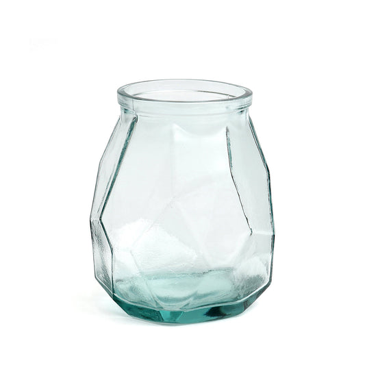 The Wide Origami Vase - Blue