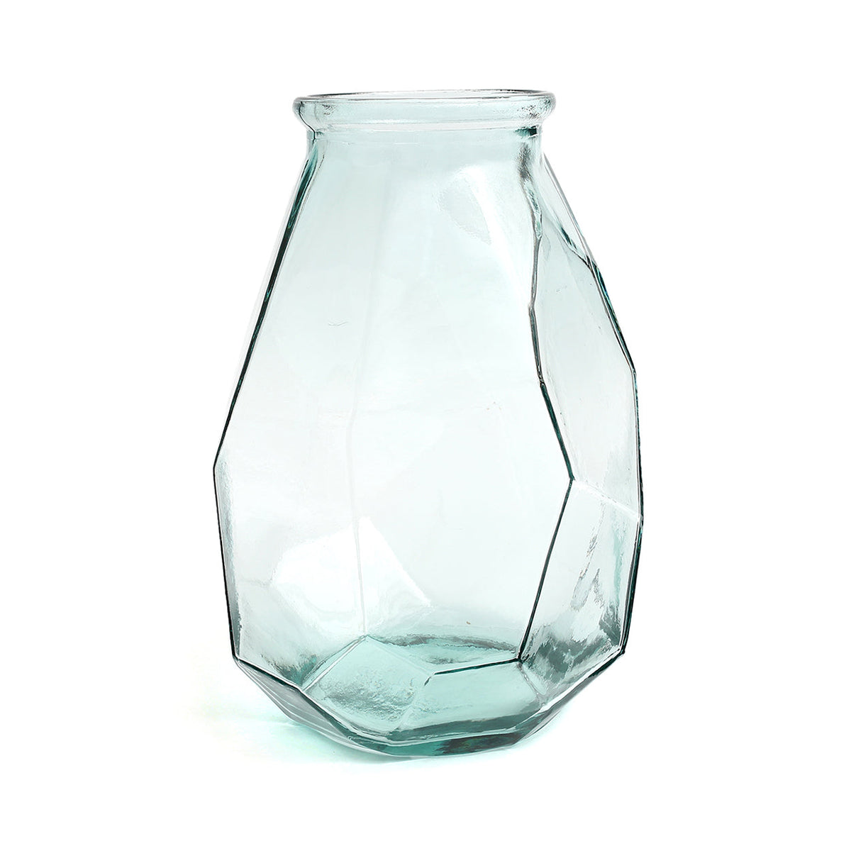 The Long Origami Vase - Blue