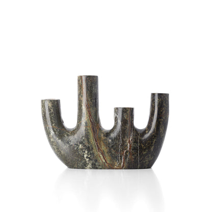 The Bidasar Marble Vase - Green - Low