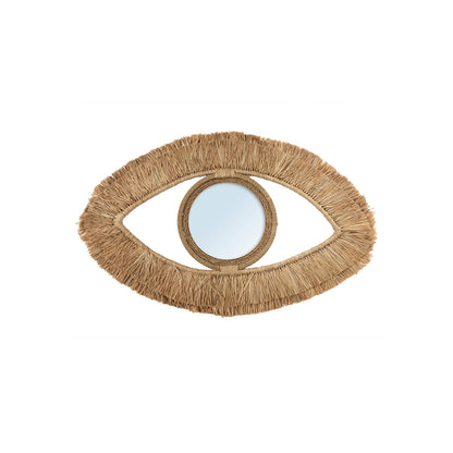 The Raffia Eye Mirror - Natural - M