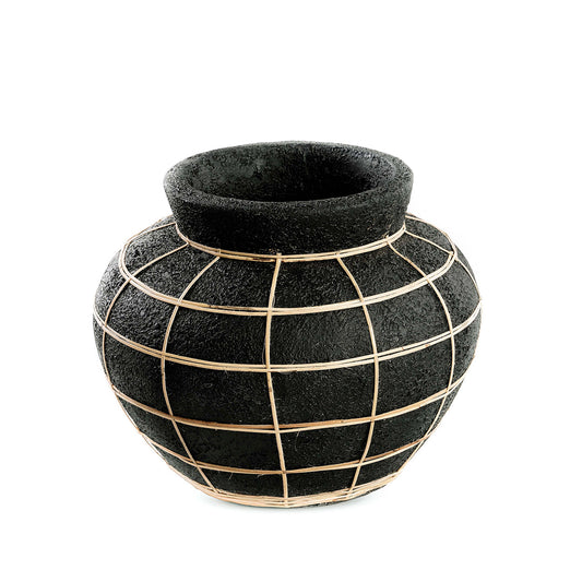 The Belly Vase - Black Natural - M