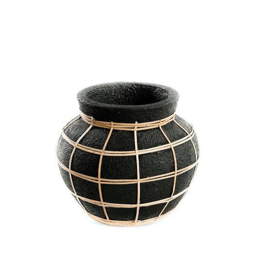 The Belly Vase - Black Natural - S