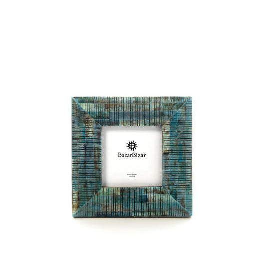 The Ocean Ripple Frame - Turquoise - 10x10