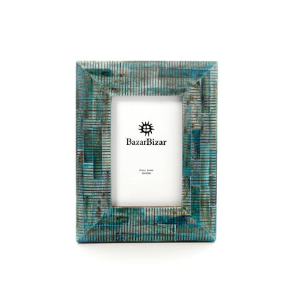 The Ocean Ripple Frame - Turquoise - 10x15