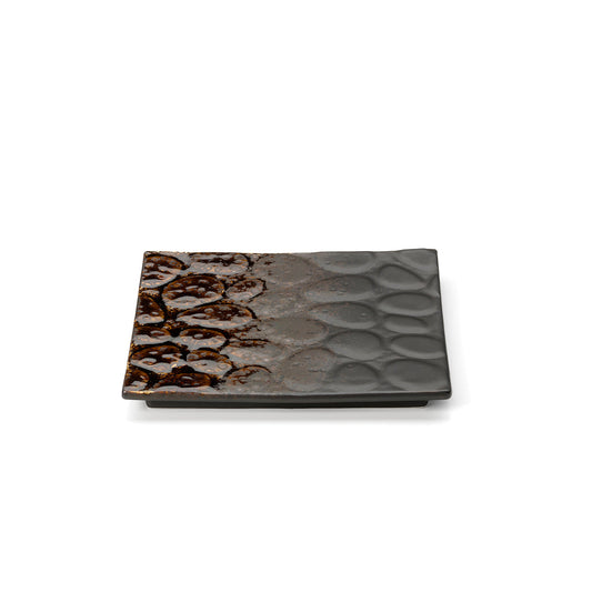 The Merapi Square Plate - Brown