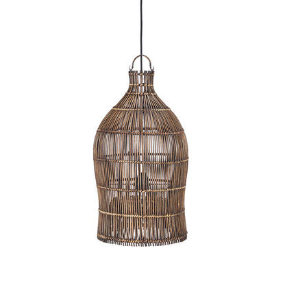 The Woven Bell Pendant - Dark Walnut - S