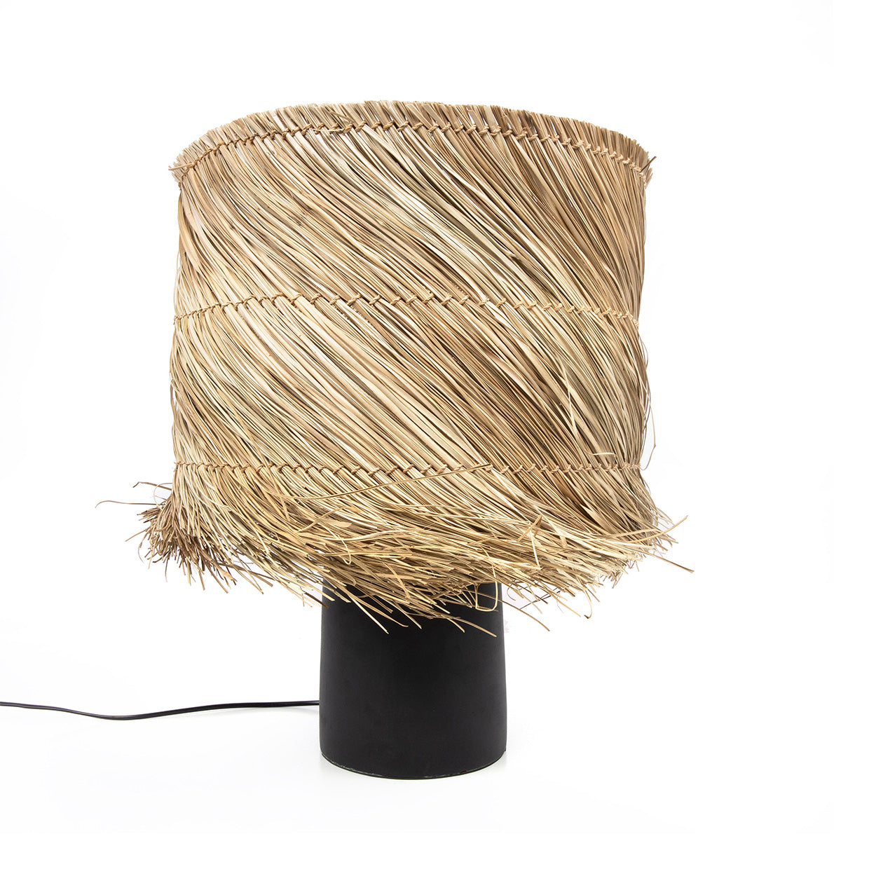 The Pandan Table Lamp - Black Natural