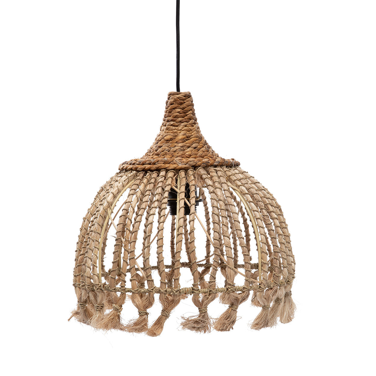 The Abaca Tassel Pendant - Natural - S