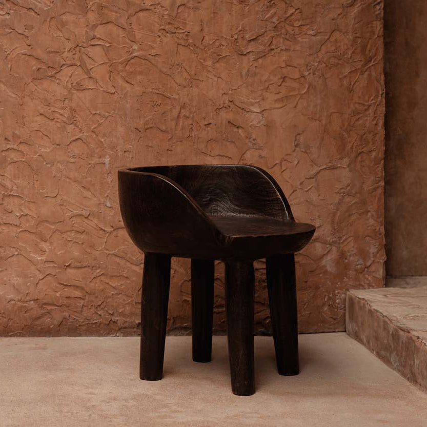 The Sit Happens Low Chair - Dark Walnut