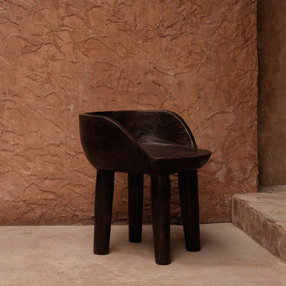 The Sit Happens Low Chair - Dark Walnut