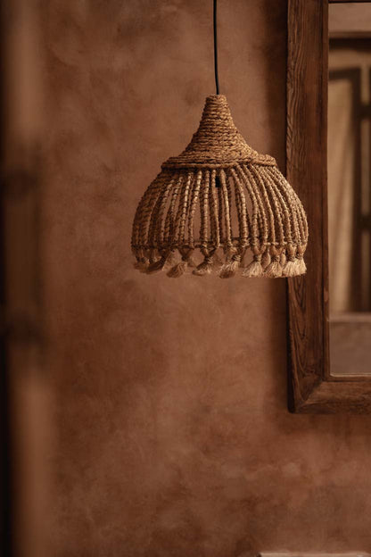 The Abaca Tassel Pendant - Natural - S
